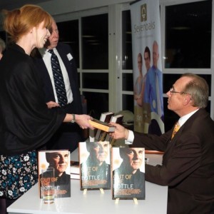 Graham signing copies of his book after the speech at Biggin Hill